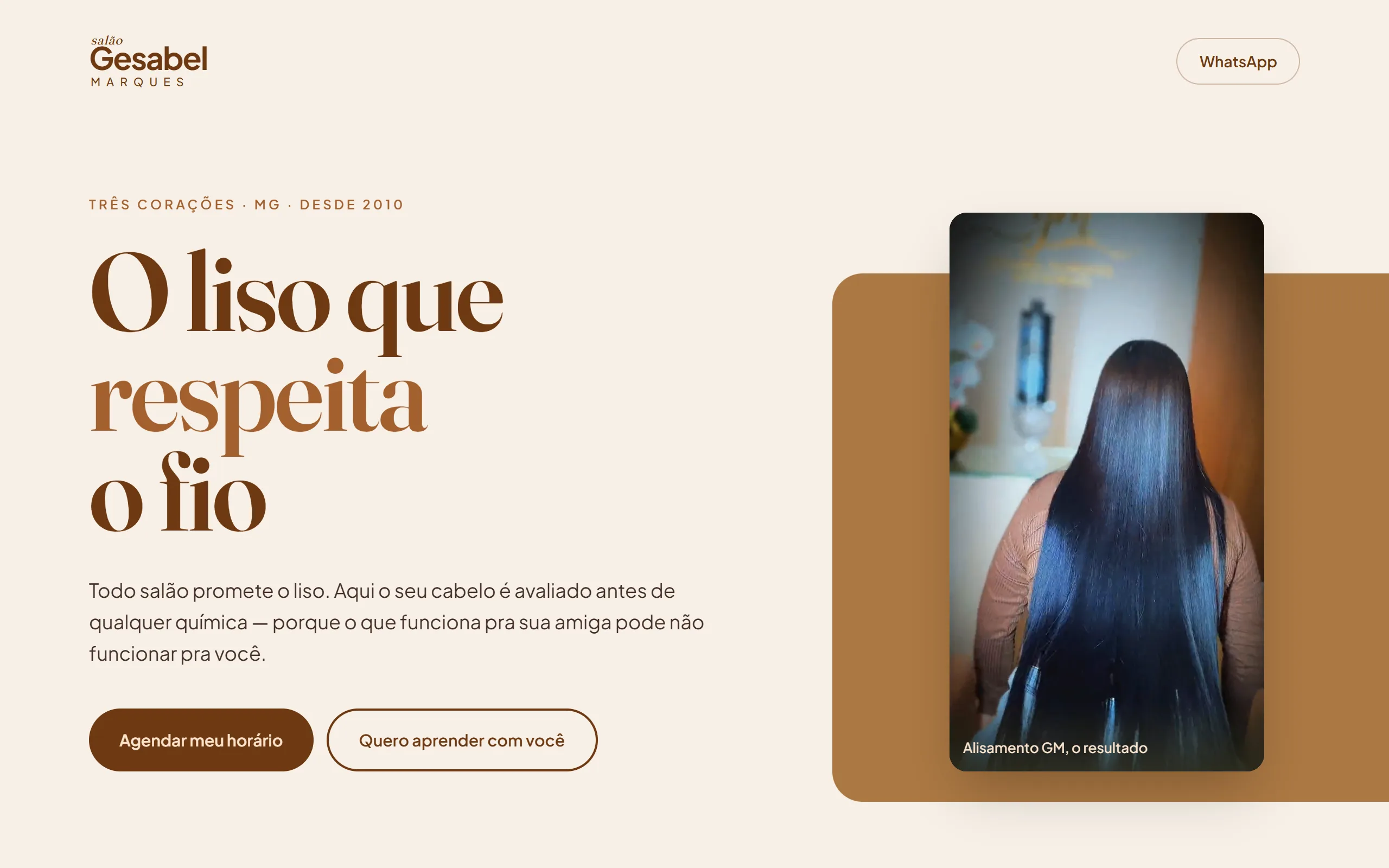 Site Salão Gesabel Marques